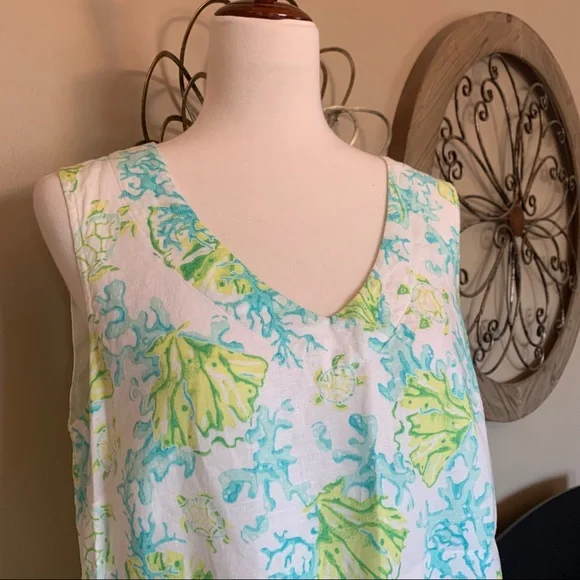 J. JILL Size Medium Summer Linen Dress with Pockets - Picture 3 of 7